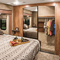 2016 KZ RV Durango Gold G355RLT Fifth Wheel Bedroom Closet Open