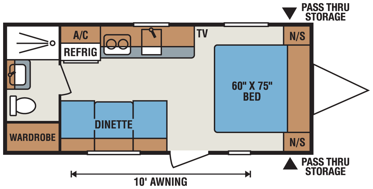 2016 KZ RV Sportsmen Classic 200 Travel Trailer Floorplan