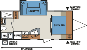 2016 KZ RV Spree Connect C220RBK Travel Trailer Floorplan