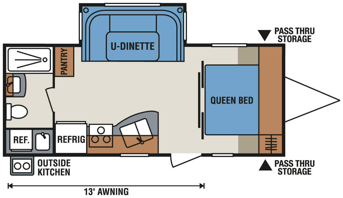 2016 KZ RV Spree Connect C220RBK Travel Trailer Floorplan