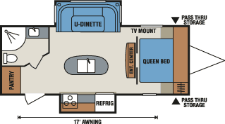 2016 KZ RV Spree Connect C232IKS Travel Trailer Floorplan