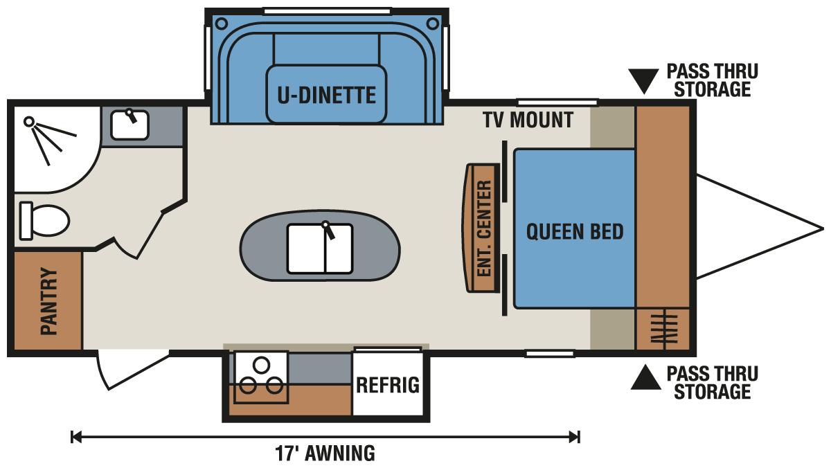 2016 KZ RV Spree Connect C232IKS Travel Trailer Floorplan