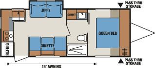 2016 KZ RV Spree Connect C241RKS Travel Trailer Floorplan