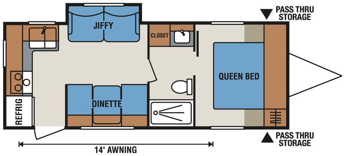 2016 KZ RV Spree Connect C241RKS Travel Trailer Floorplan