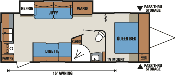 2016 KZ RV Spree Connect C260RKS Travel Trailer Floorplan