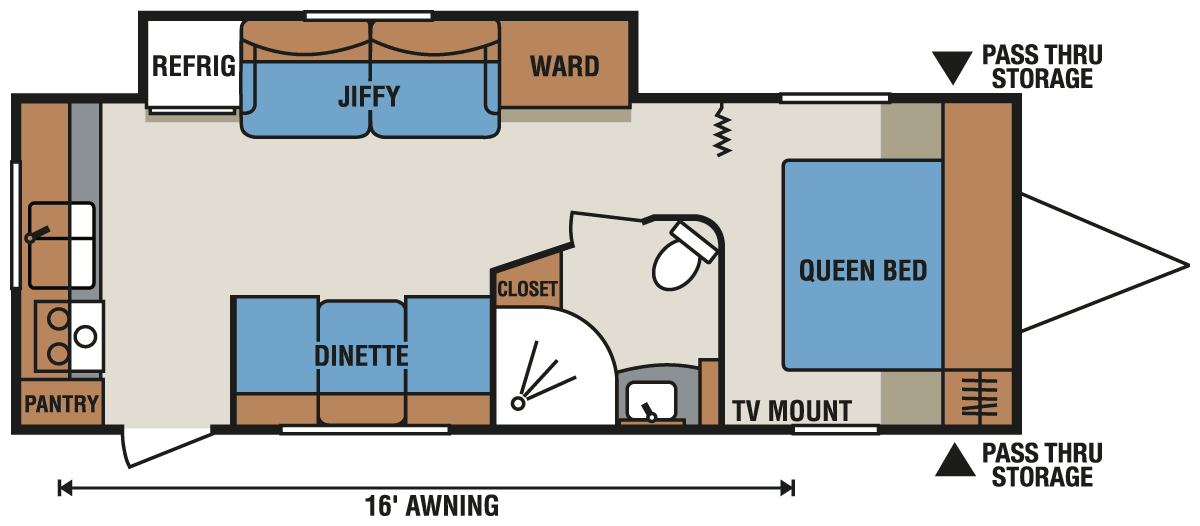 2016 KZ RV Spree Connect C260RKS Travel Trailer Floorplan