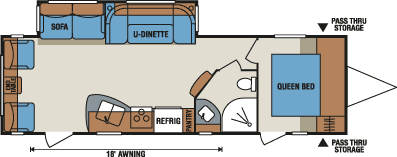 2016 KZ RV Spree Connect C290RLS Travel Trailer Floorplan