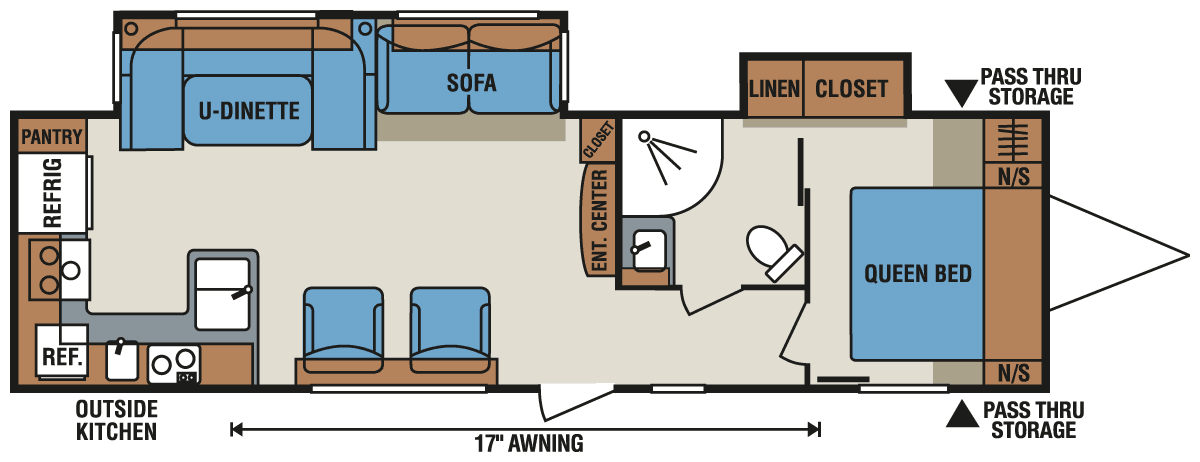 2016 KZ RV Spree Connect C321RKS Travel Trailer Floorplan