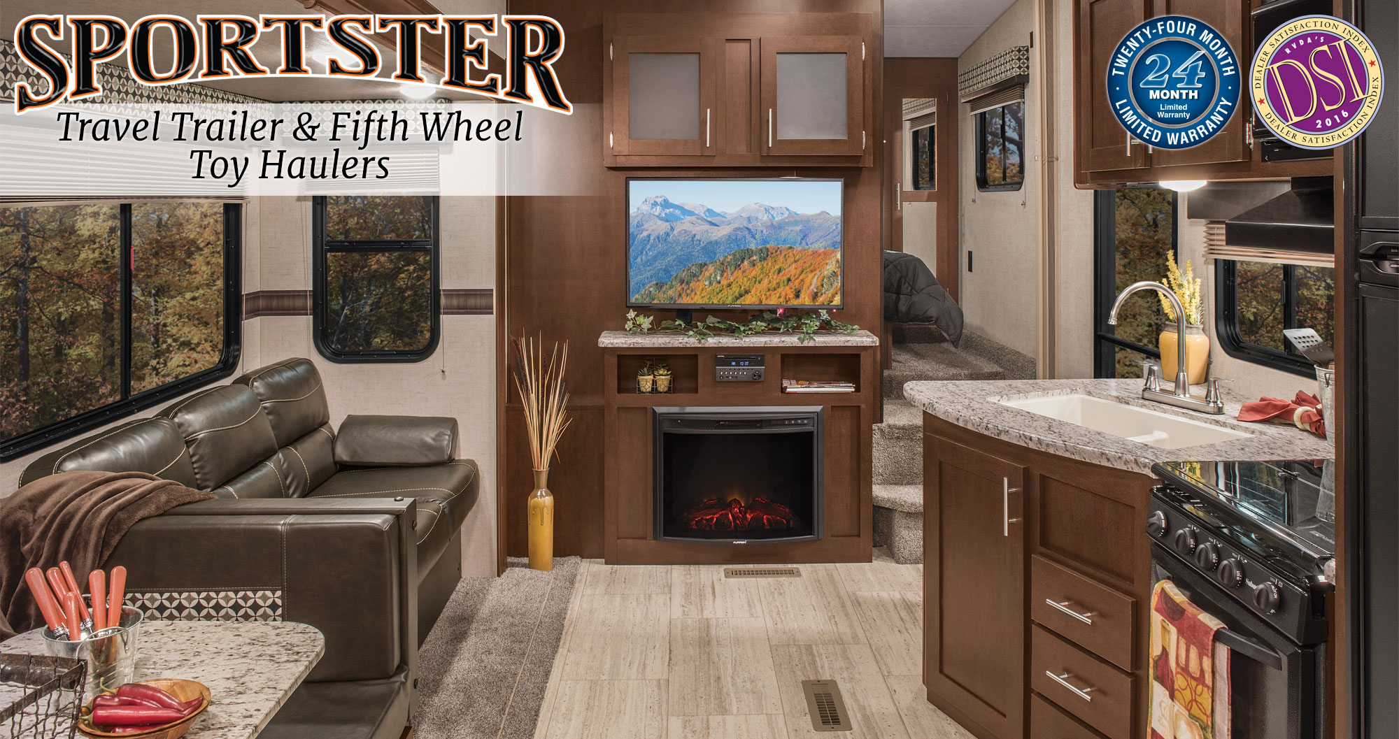 KZ RV Sportster Travel Trailer & Fifth Wheel Toy Haulers