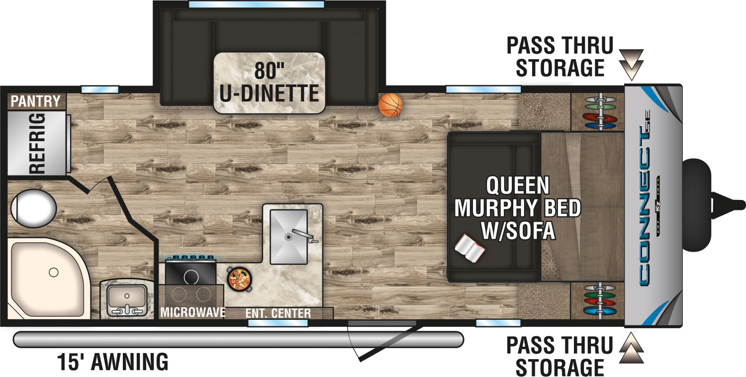 2019 KZ RV Connect SE C201RBSE Travel Trailer Floorplan