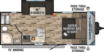 2019 KZ RV Connect SE C201RBSE Travel Trailer Floorplan