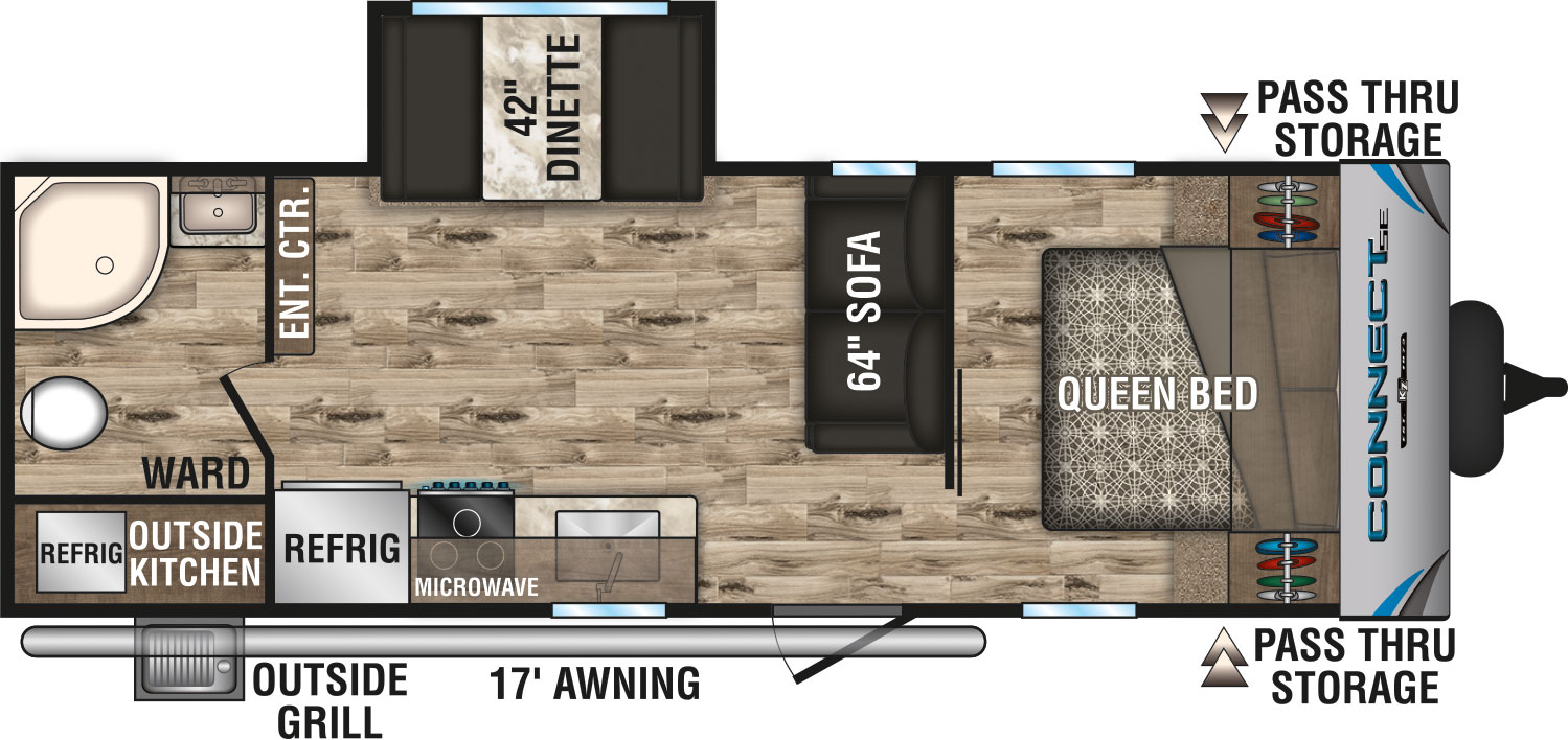 2019 KZ RV Connect SE C231RBKSE Travel Trailer Floorplan