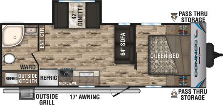 2019 KZ RV Connect SE C231RBKSE Travel Trailer Floorplan