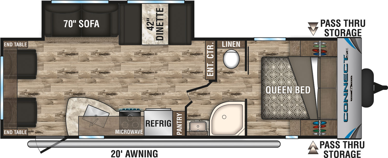 2019 KZ RV Connect SE C271RLSE Travel Trailer Floorplan