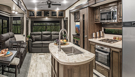 2019 KZ RV Durango D333RLT Fifth Wheel Living Room