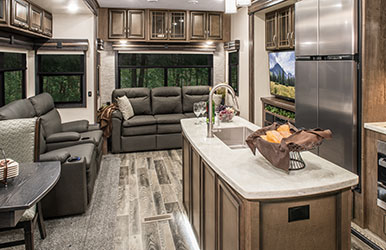 2019 KZ RV Durango Gold G366FBT Fifth Wheel Living Room