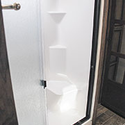 2019 KZ RV Durango Gold G366FBT Fifth Wheel Shower shown in Cascade decor