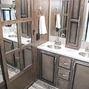 2019 KZ RV Durango Gold G366FBT Fifth Wheel Sink shown in Cascade decor