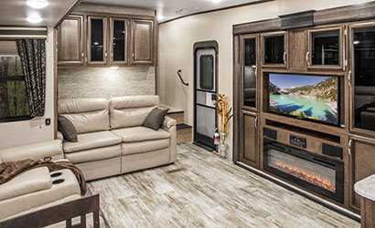 2019 KZ RV Durango Half-Ton D256RKT Fifth Wheel Entertainment Center