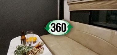 2019 KZ RV Escape E180TH Travel Trailer Toy Hauler Interior 360