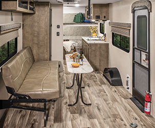 2019 KZ RV Escape E180TH Travel Trailer Toy Hauler Dinette