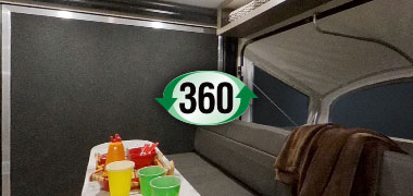 2019 KZ RV Sportsmen Classic 180THT Travel Trailer Toy Hauler Interior 360