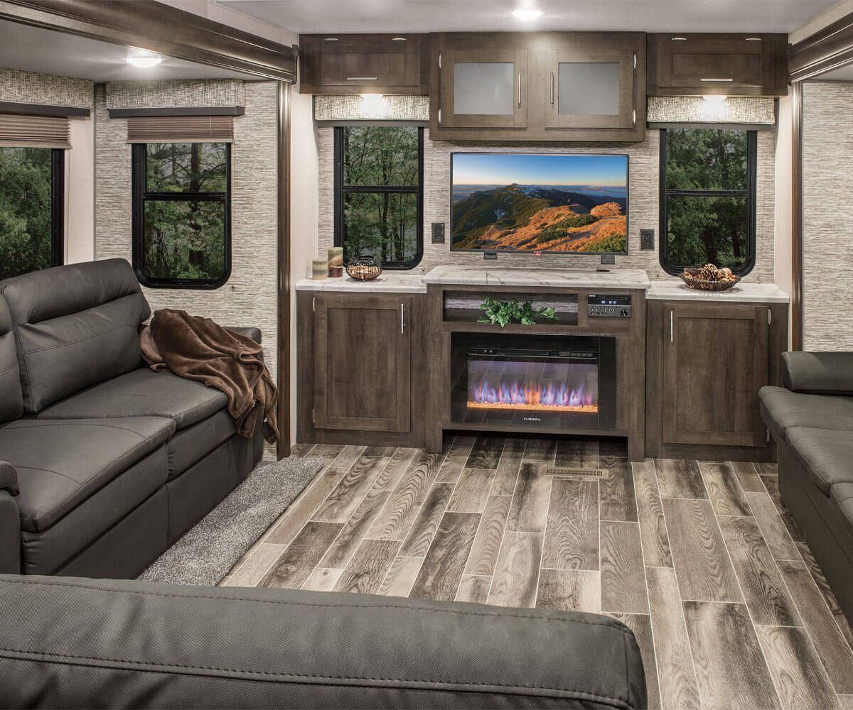 2019 KZ RV Sportsmen Destination Travel Trailer Living Room