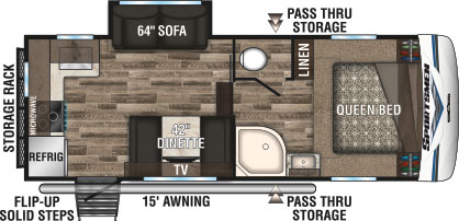 2019 KZ RV Sportsmen 231RK Fifth Wheel Floorplan