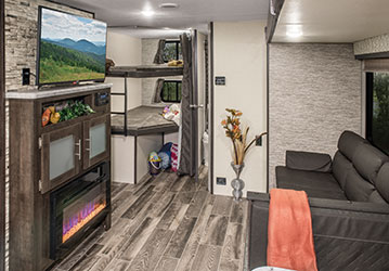 2019 KZ RV Sportsmen LE 281BHKLE Travel Trailer Entertainment Center