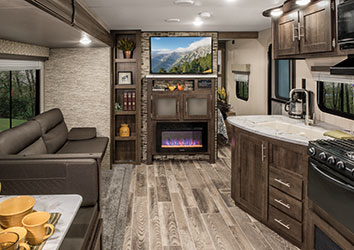 2019 KZ RV Sportsmen LE 291BHLE Travel Trailer Entertainment Center