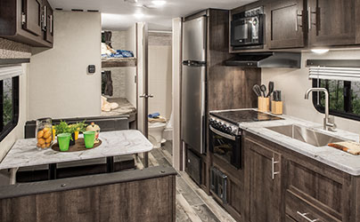 2019 KZ RV Sportsmen SE 230BHSE Travel Trailer Kitchen