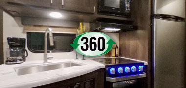 2019 KZ RV Sportster 321THR13 Travel Trailer Toy Hauler Interior 360