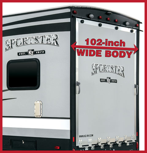 2019 KZ RV Sportster Toy Haulers 102 Inch Wide Body