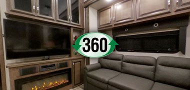 2019 KZ RV Venom V3911TK Fifth Wheel Toy Hauler Interior 360