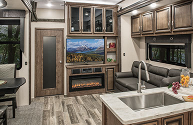 2019 KZ RV Venom V3911TK Fifth Wheel Toy Hauler Entertainment Center