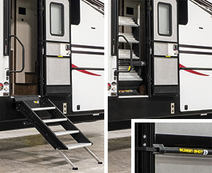 2019 KZ RV Venom V3911TK Fifth Wheel Toy Hauler Exterior Steps