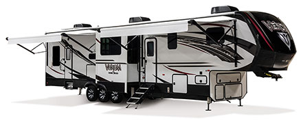 2019 KZ RV Venom V4012TK Fifth Wheel Toy Hauler Exterior Awning