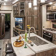 2019 KZ RV Venom V4013TK Fifth Wheel Toy Hauler Kitchen Island