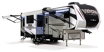 2019 KZ RV Venom V-Series V3411TK Fifth Wheel Toy Hauler Exterior Awning