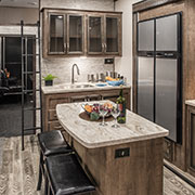 2019 KZ RV Venom V-Series V3413TK Fifth Wheel Toy Hauler Kitchen Island