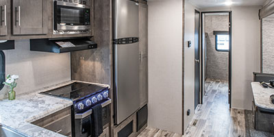 2019 KZ RV Connect SE C312BHKSE Travel Trailer Kitchen in Kona Decor