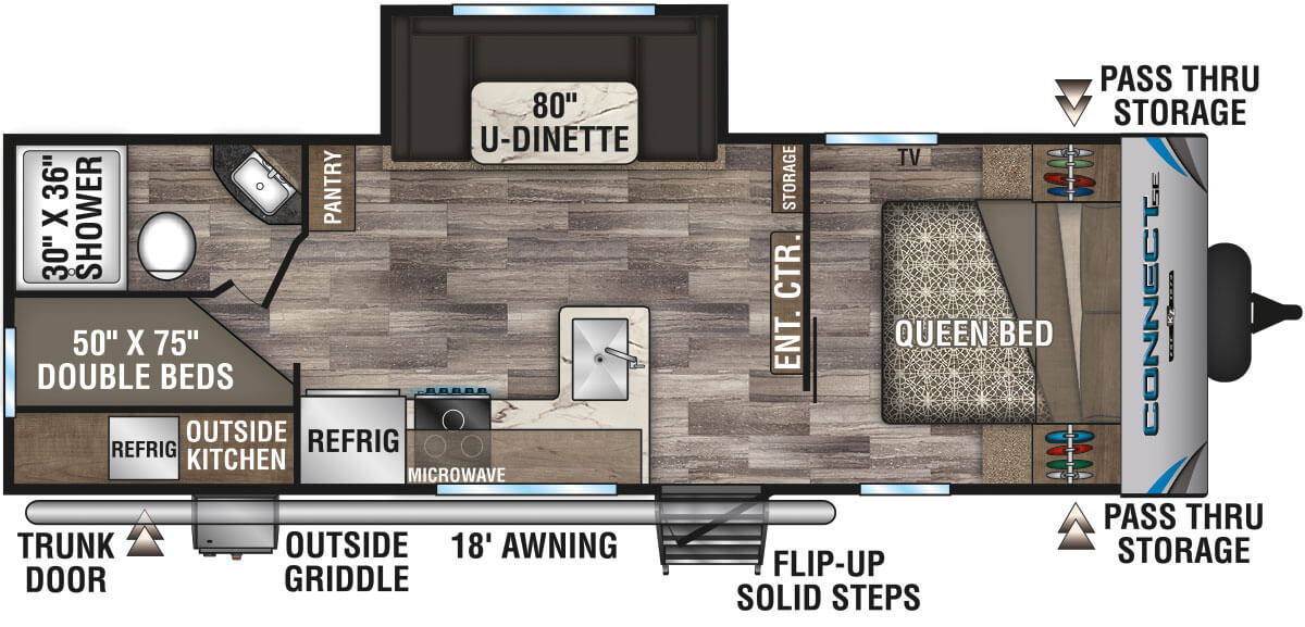 2020 KZ RV Connect SE C241BHKSE C241BHKSE Travel Trailer Floorplan