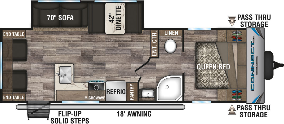 2020 KZ RV Connect SE C271RLSE Travel Trailer Floorplan