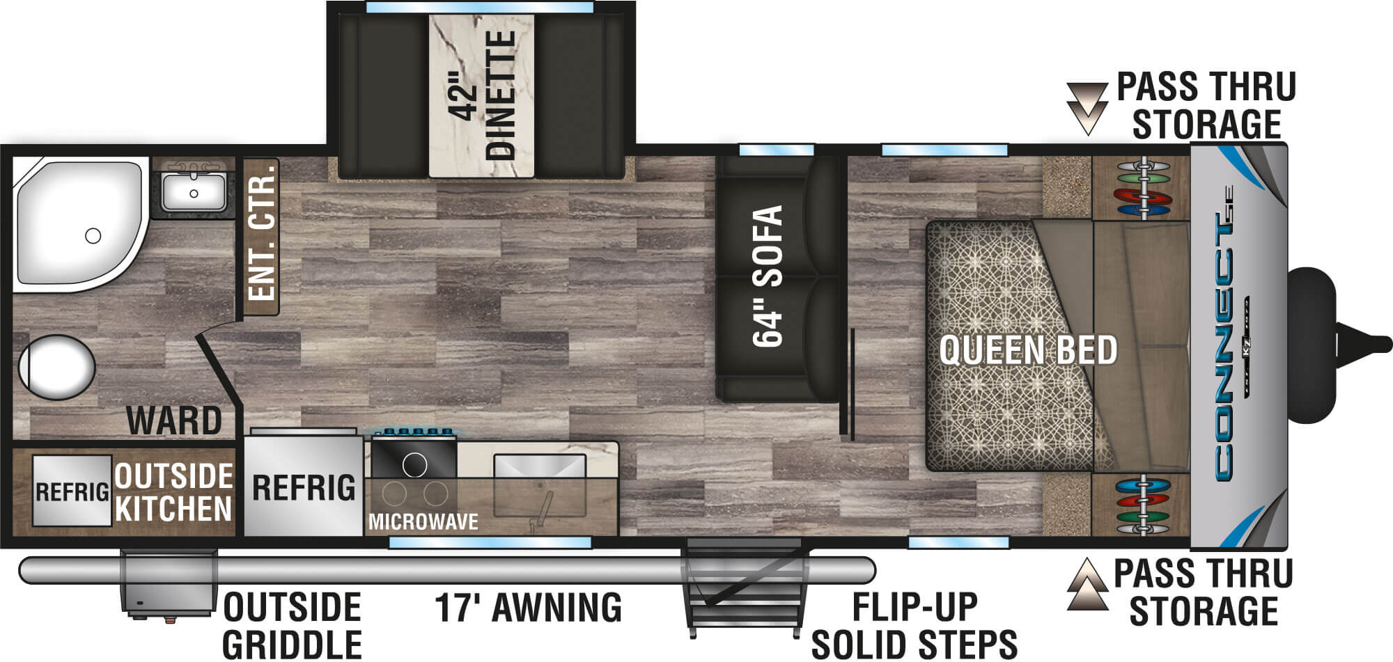 2020 KZ RV Connect SE C231RBKSE Travel Trailer Floorplan