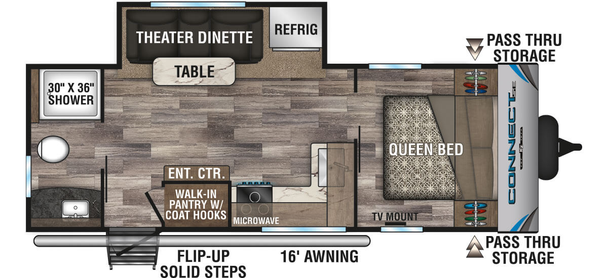 2020 KZ RV Connect SE C221RBSE Travel Trailer Floorplan