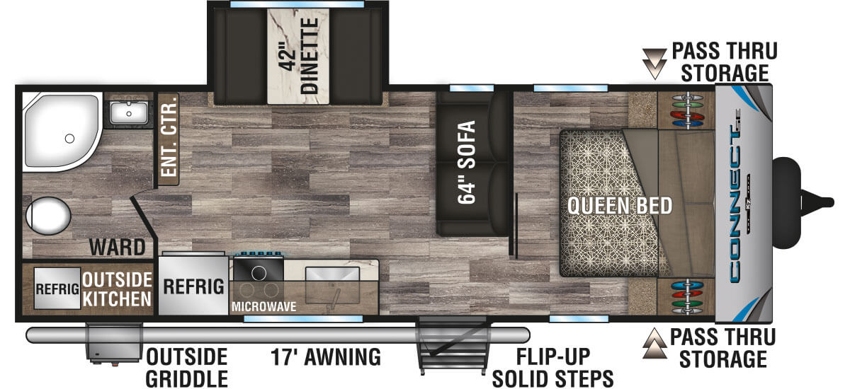 2020 KZ RV Connect SE C231RBKSE Travel Trailer Floorplan