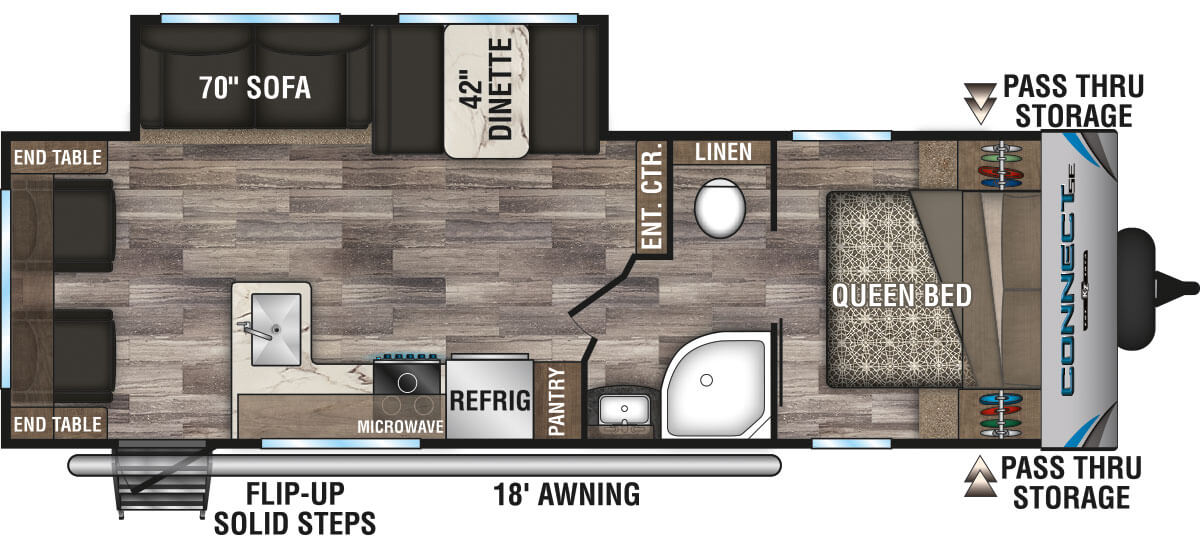 2020 KZ RV Connect SE C271RLSE Travel Trailer Floorplan