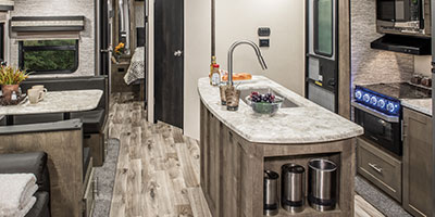 2019 KZ RV Connect C332BHK Travel Trailer Kitchen Island