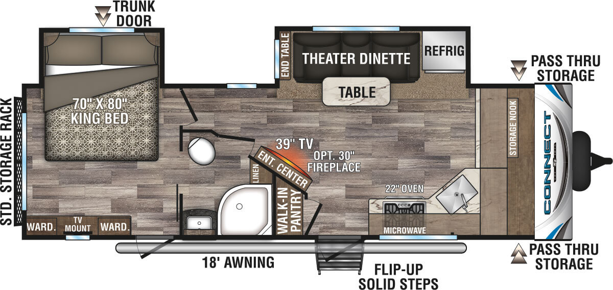 2020 KZ RV Connect C272FK Travel Trailer Floorplan