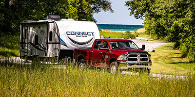 2020 KZ RV Connect C261RKK Travel Trailer being towed down road